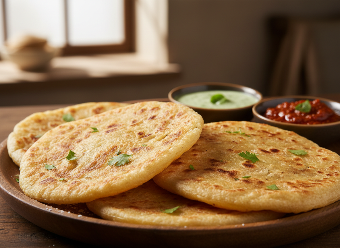 Firefly_GeminiFlash_Puff Paratha (Wheat) 365578 Puff Paratha (Wheat) - Image 1