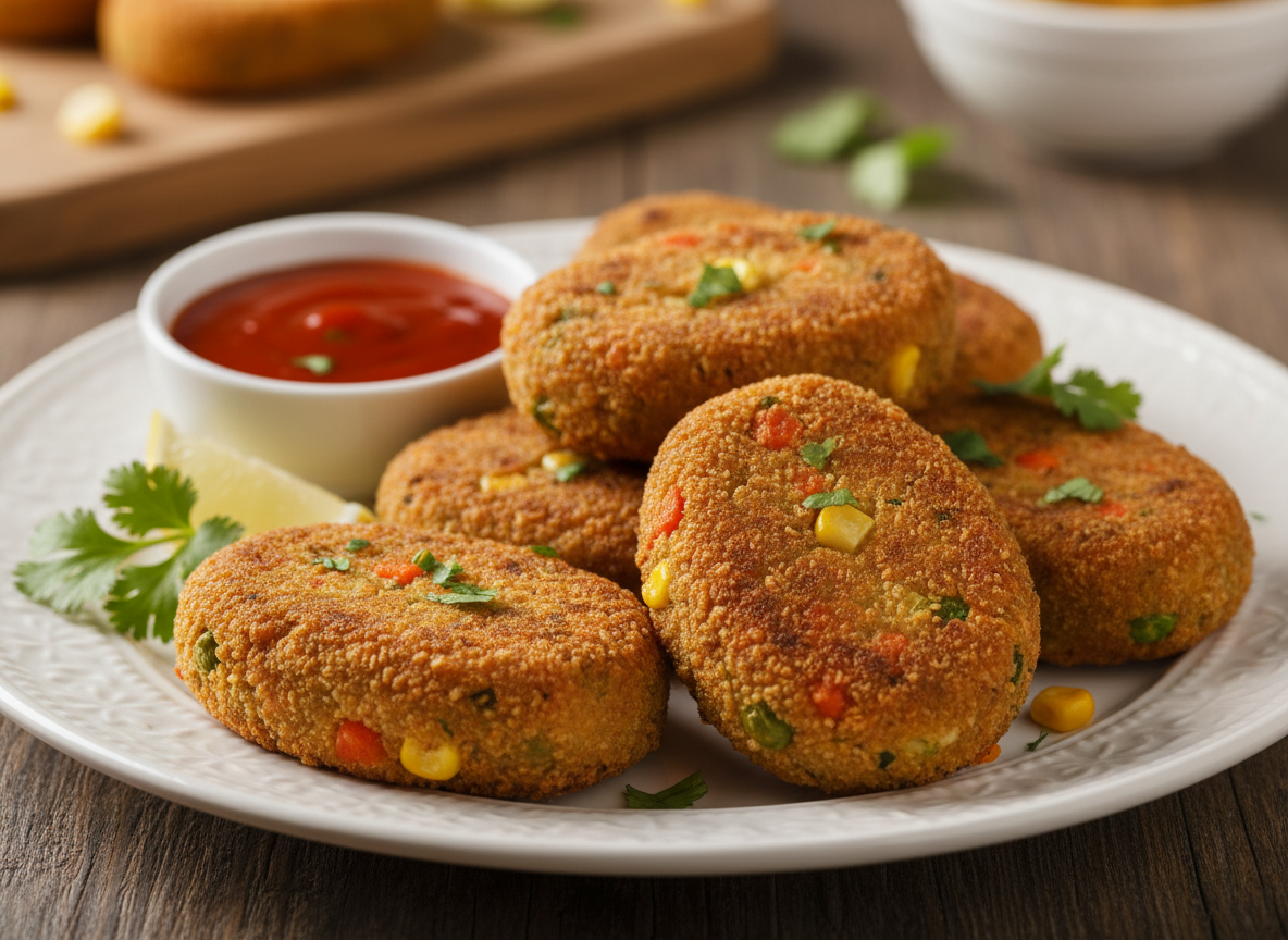 Firefly_GeminiFlash_Veg Cutlet 365578 Veg Cutlet - Image 1